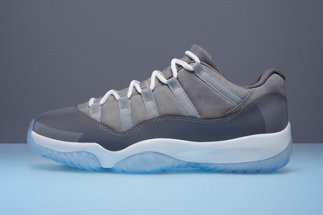 mens jordan 11 low cool grey