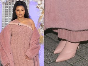 Taraji P. Henson Swaps Pink Leather Boots for Trendy Uggs at Empire State ...