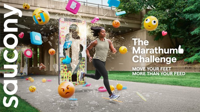 Saucony Launches Marathumb Challenge App to Encourage Less Screen Time – Footwear News - Vimarsana News