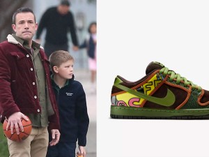 Ben Affleck Pops in Nike SB Dunk ‘De La Soul’ Sneakers With Son Samuel in ...