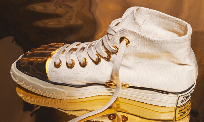 Schiaparelli Sneakers Feature Gold Toes, Measuring Tape & Footprint - Vimarsana News