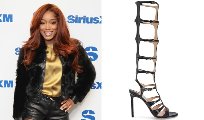 Keke Palmer lässt es in den SiriusXM Studios in Gladiator-Sandalen Tejus ...